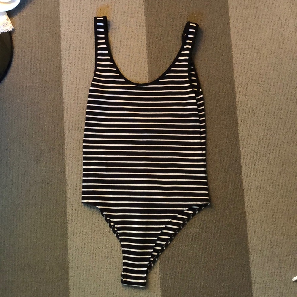 Never worn striped body suit